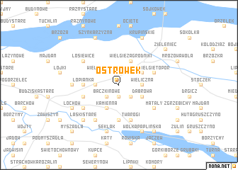 map of Ostrówek