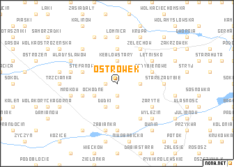 map of Ostrówek