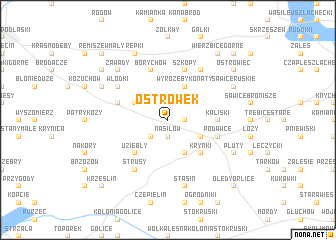 map of Ostrówek