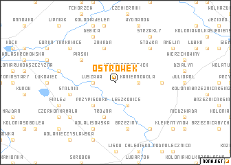 map of Ostrówek