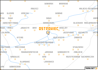 map of Ostrowiec