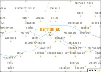 map of Ostrowiec