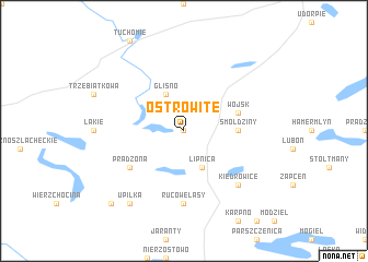 map of Ostrowite