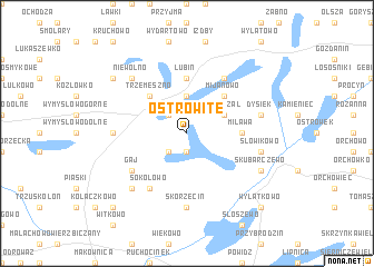 map of Ostrowite