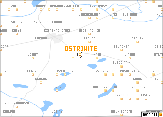 map of Ostrowite