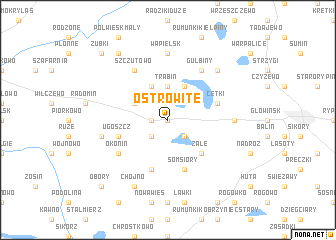 map of Ostrowite