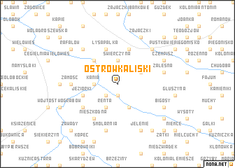 map of Ostrów Kaliski
