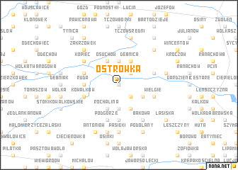 map of Ostrówka