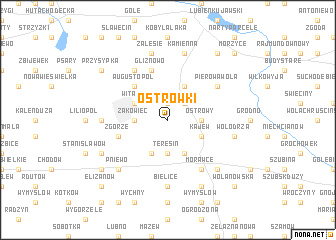 map of Ostrówki