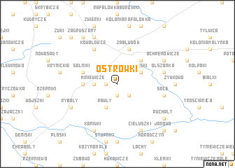 map of Ostrówki