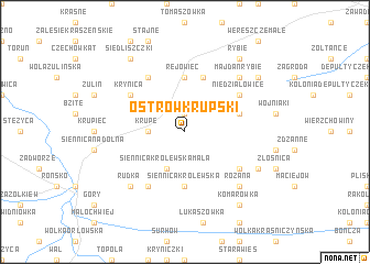 map of Ostrów Krupski