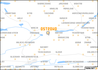 map of Ostrowo