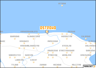 map of Ostrowo