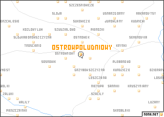 map of Ostrów Południowy