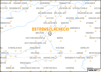 map of Ostrów Szlachecki