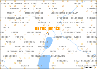 map of Ostrów Warcki