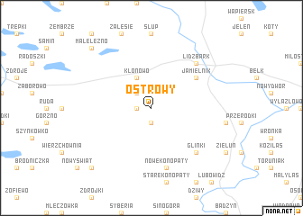 map of Ostrowy