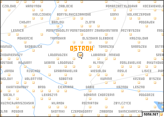 map of Ostrów