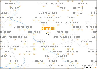 map of Ostrów