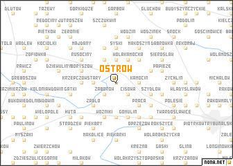 map of Ostrów