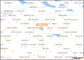 map of Ostrów