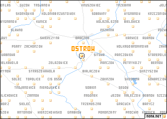 map of Ostrów