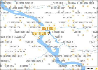 map of Ostrów