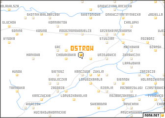 map of Ostrów