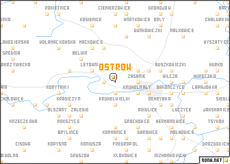 map of Ostrów