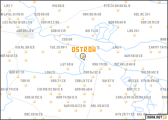 map of Ostrów