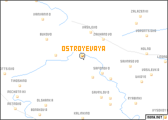 map of Ostroyevaya