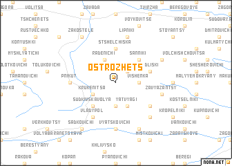 map of Ostrozhets