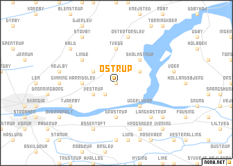 map of Østrup