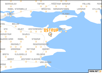 map of Østrup