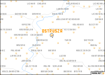 map of Ostrusza