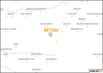 map of Ostruv