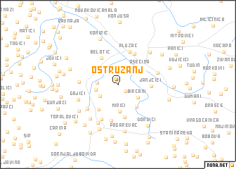 map of Ostružanj