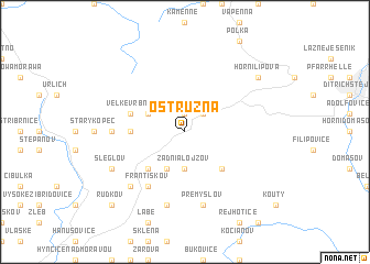 map of Ostružná