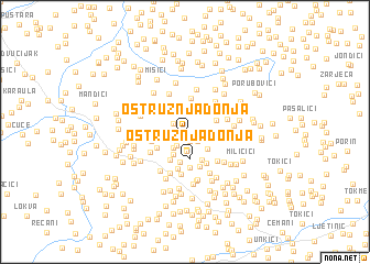 map of Ostružnja Donja