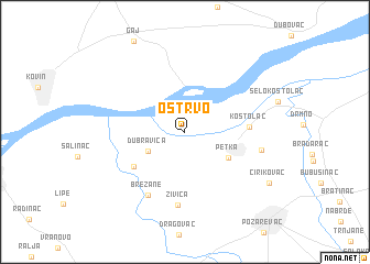 map of Ostrvo