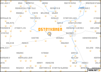 map of Ostrý Kámen