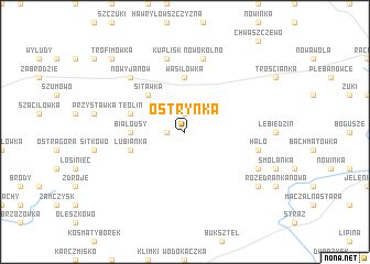 map of Ostrynka