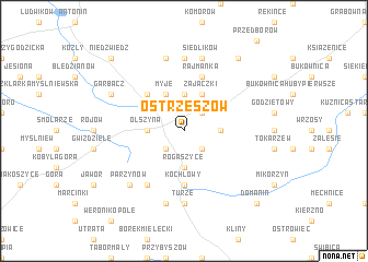 map of Ostrzeszów