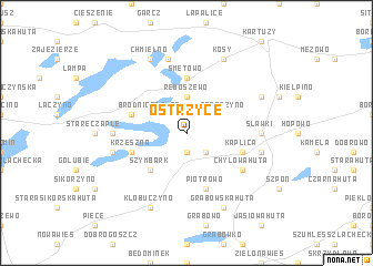 map of Ostrzyce