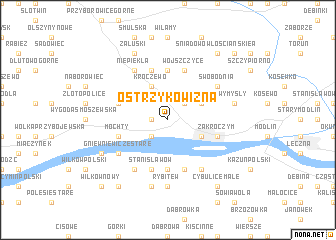 map of Ostrzykowizna