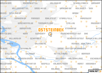 map of Oststeinbek