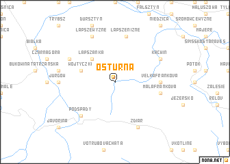 map of Osturňa