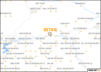 map of Ostwig