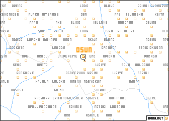 map of Osun