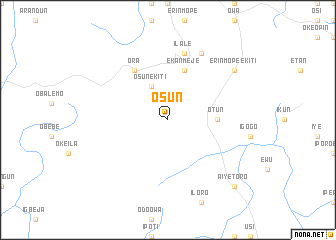 map of Osun